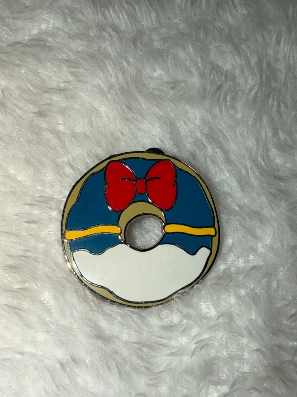 Disney Cute Red Bow Donut Enamel Pin